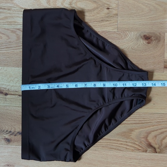 Bikini Bay. High-Waisted Chocolate Brown Bikini Bottom. Size XL. - Picture 5 of 7
